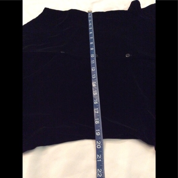 Pretty JNY Black Velvet Short Sleeve Blouse Size 8 - Picture 11 of 13
